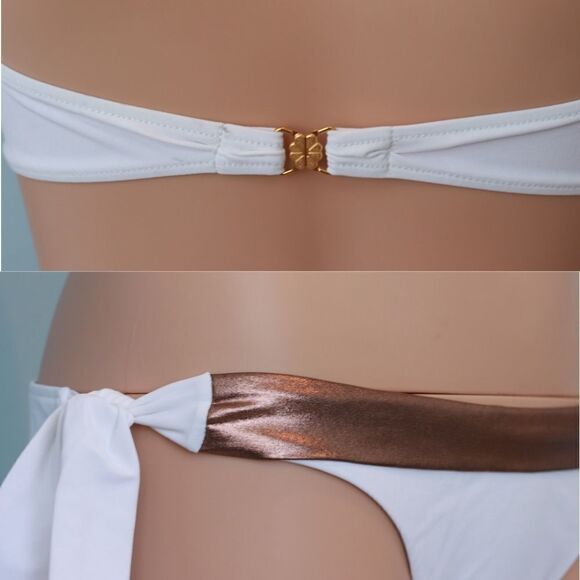 SAUVAGE White Jeweled Bikini Bottom - Picture 6 of 8